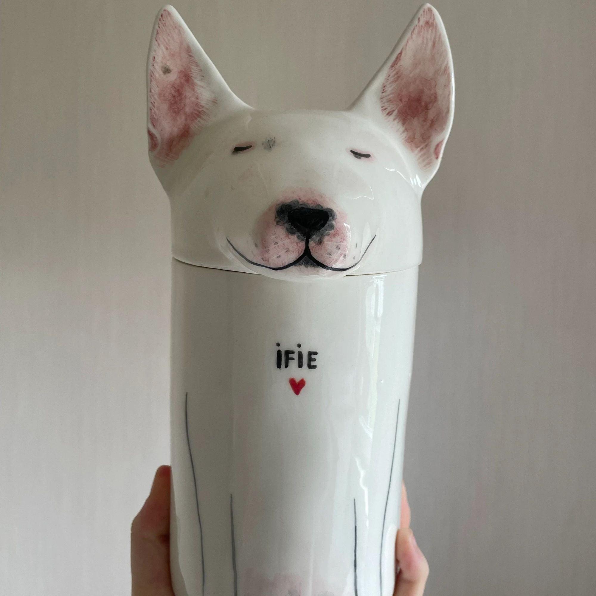 Pet decorations | Customized ceramic hand-painted pet storage box | pet memorial | ceramic hand-painted pet urn | multi-scene pet crafts (Copy) - elysianpet