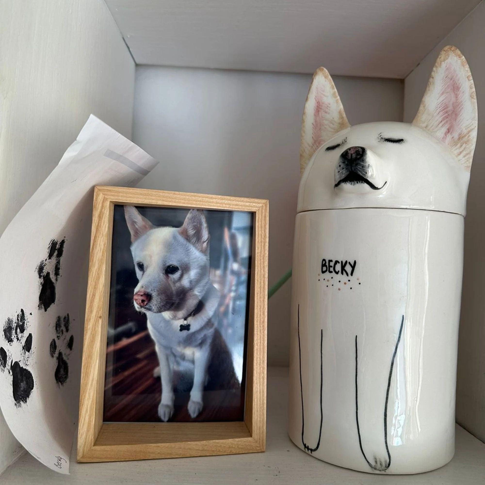 Pet decorations | Customized ceramic hand-painted pet storage box | pet memorial | ceramic hand-painted pet urn | multi-scene pet crafts (Copy) - elysianpet