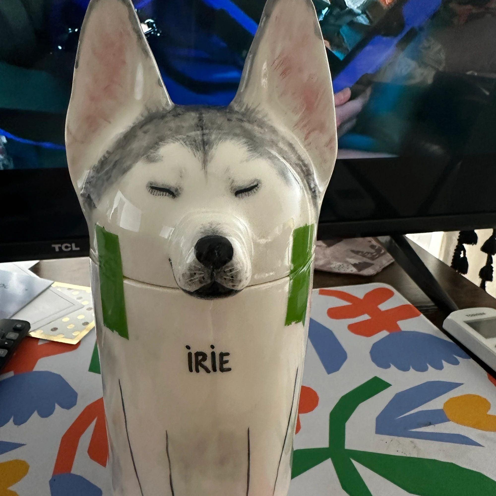 Pet decorations | Customized ceramic hand-painted pet storage box | pet memorial | ceramic hand-painted pet urn | multi-scene pet crafts (Copy) - elysianpet