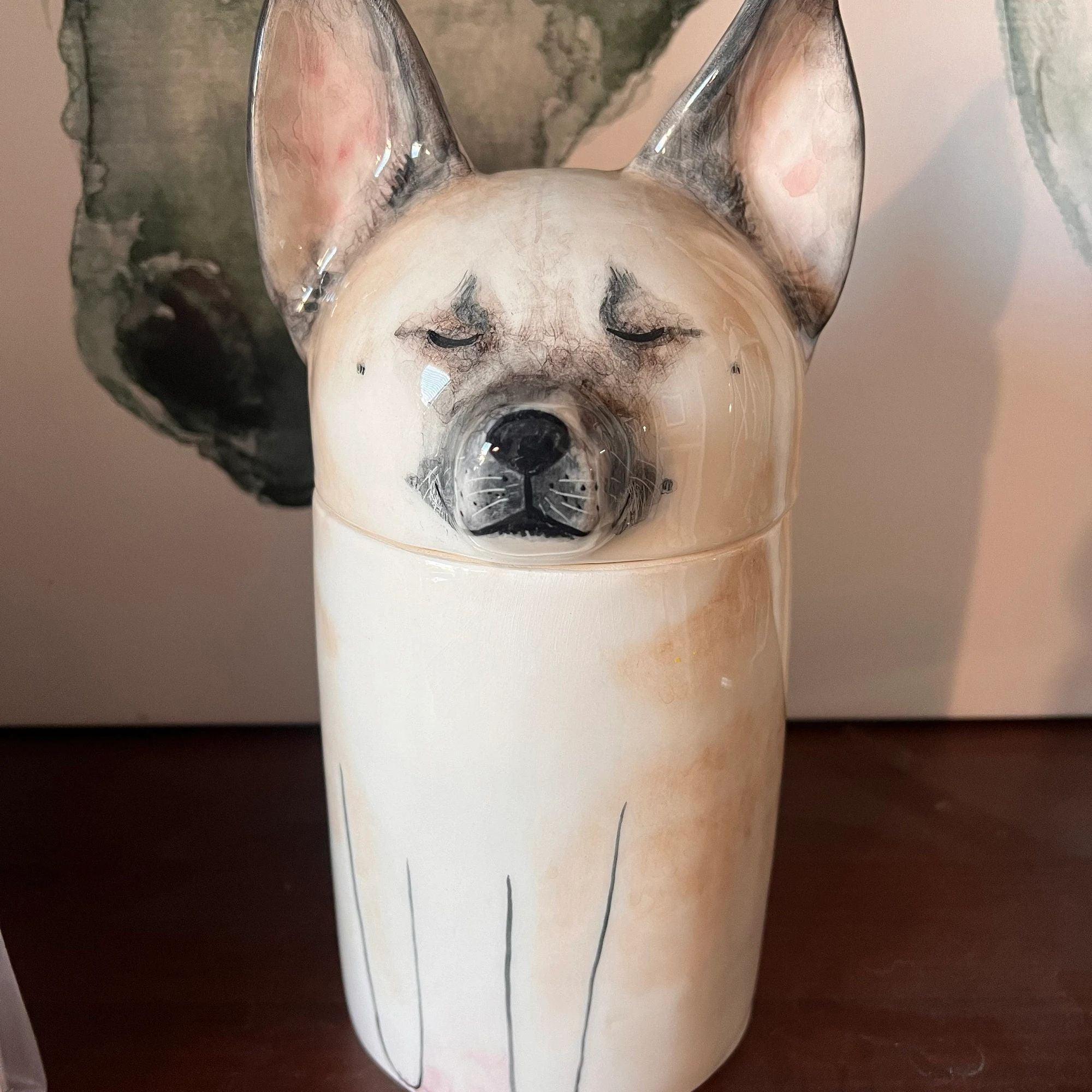 Pet decorations | Customized ceramic hand-painted pet storage box | pet memorial | ceramic hand-painted pet urn | multi-scene pet crafts (Copy) - elysianpet