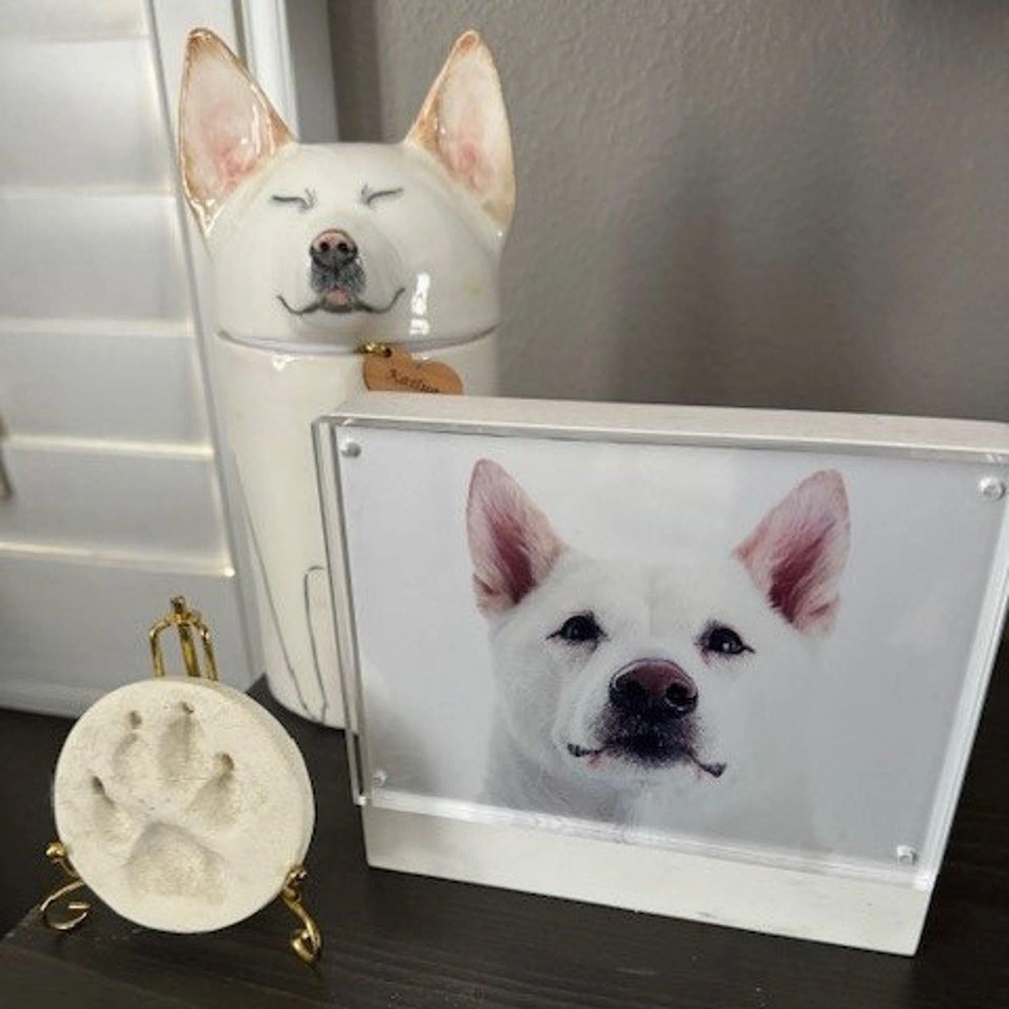Pet decorations | Customized ceramic hand-painted pet storage box | pet memorial | ceramic hand-painted pet urn | multi-scene pet crafts (Copy) - elysianpet