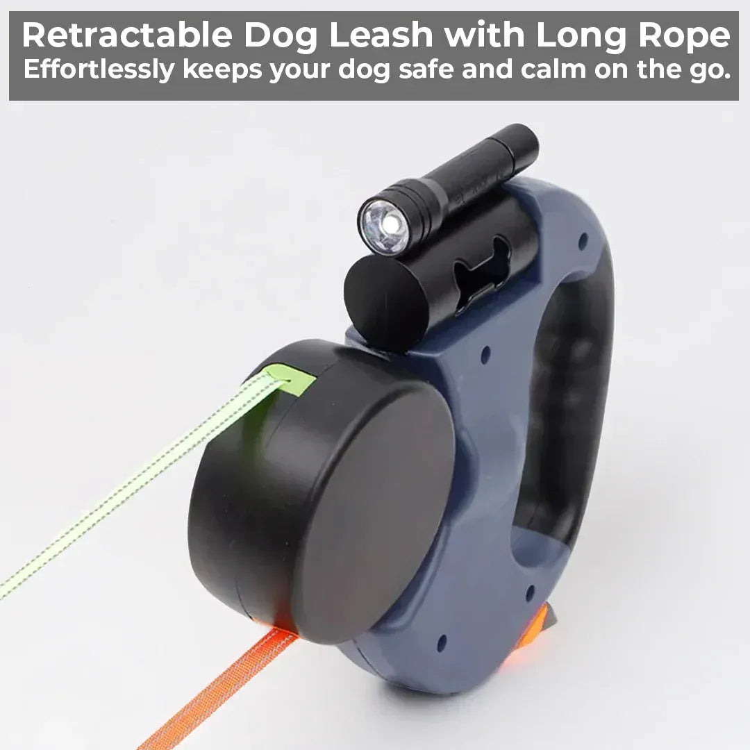 Dog leash, tangle-free leash, 360° rotating leash, one-to-two leash