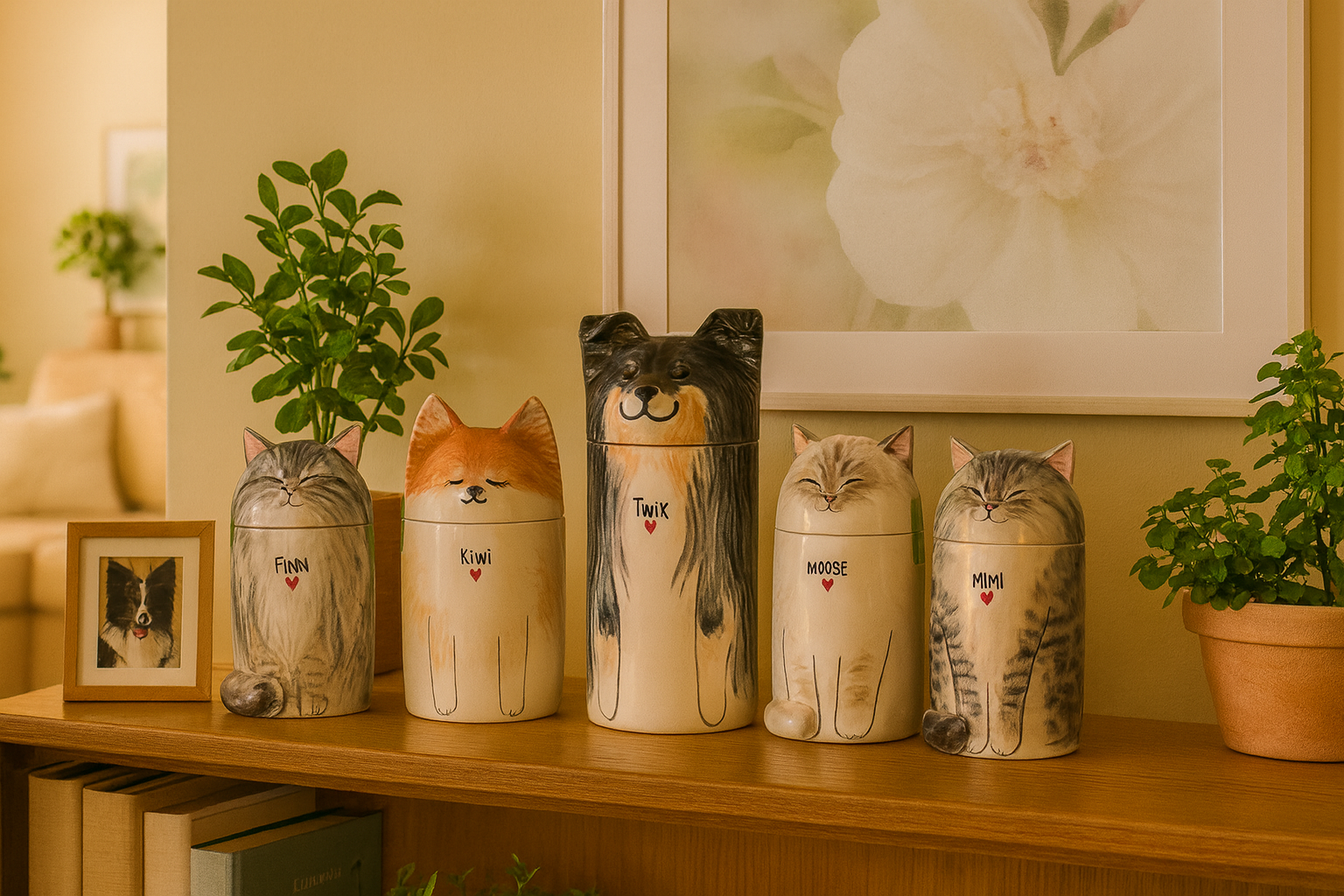 custom pet memorial keepsake display