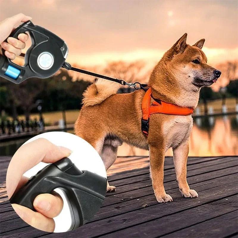 Dog leash, tangle-free leash, 360° rotating leash, one-to-two leash