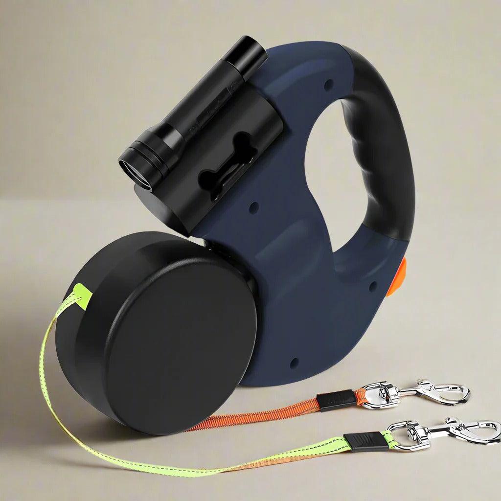 Dog leash, tangle-free leash, 360° rotating leash, one-to-two leash