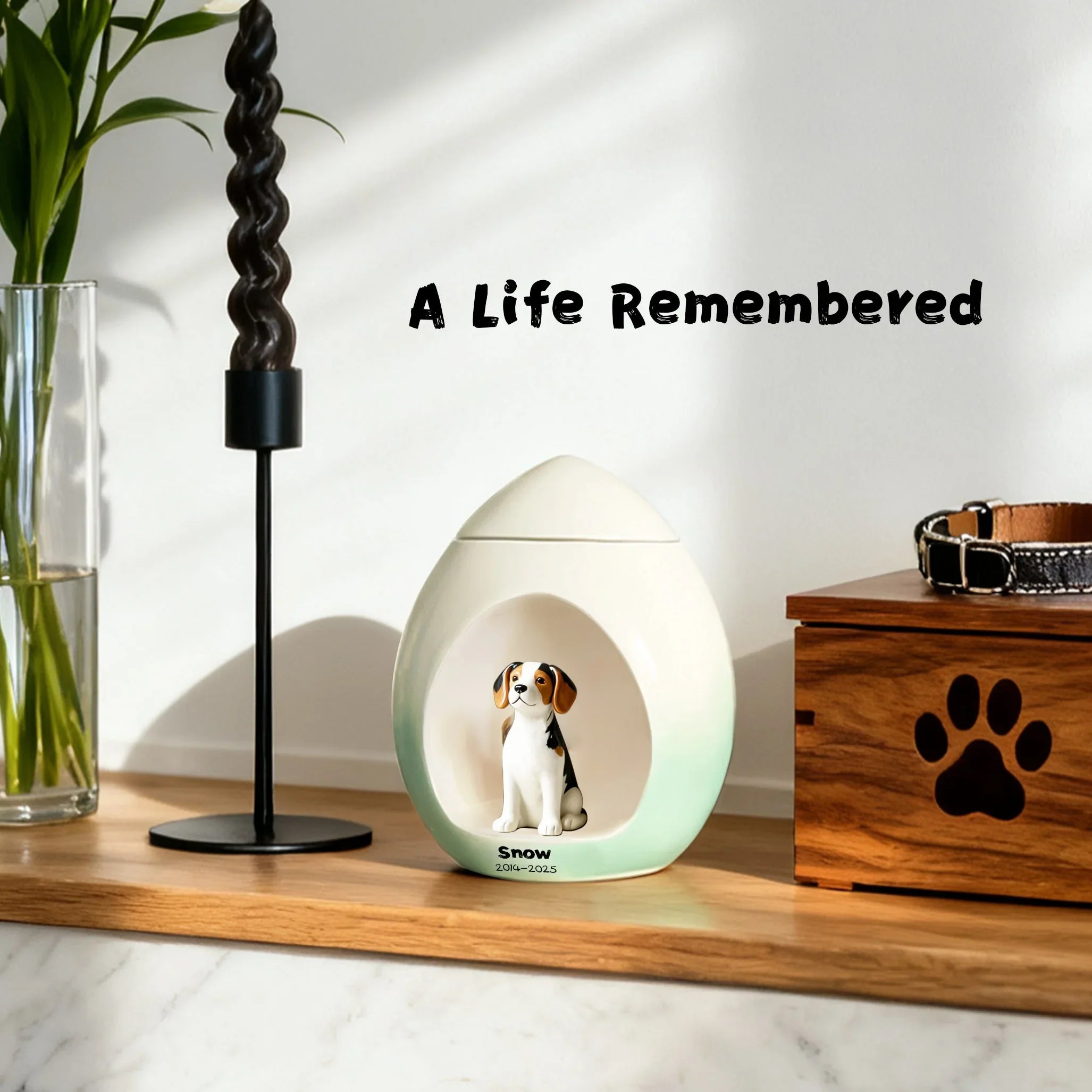 Personalized ceramic keepsakes, handcrafted pet memorials