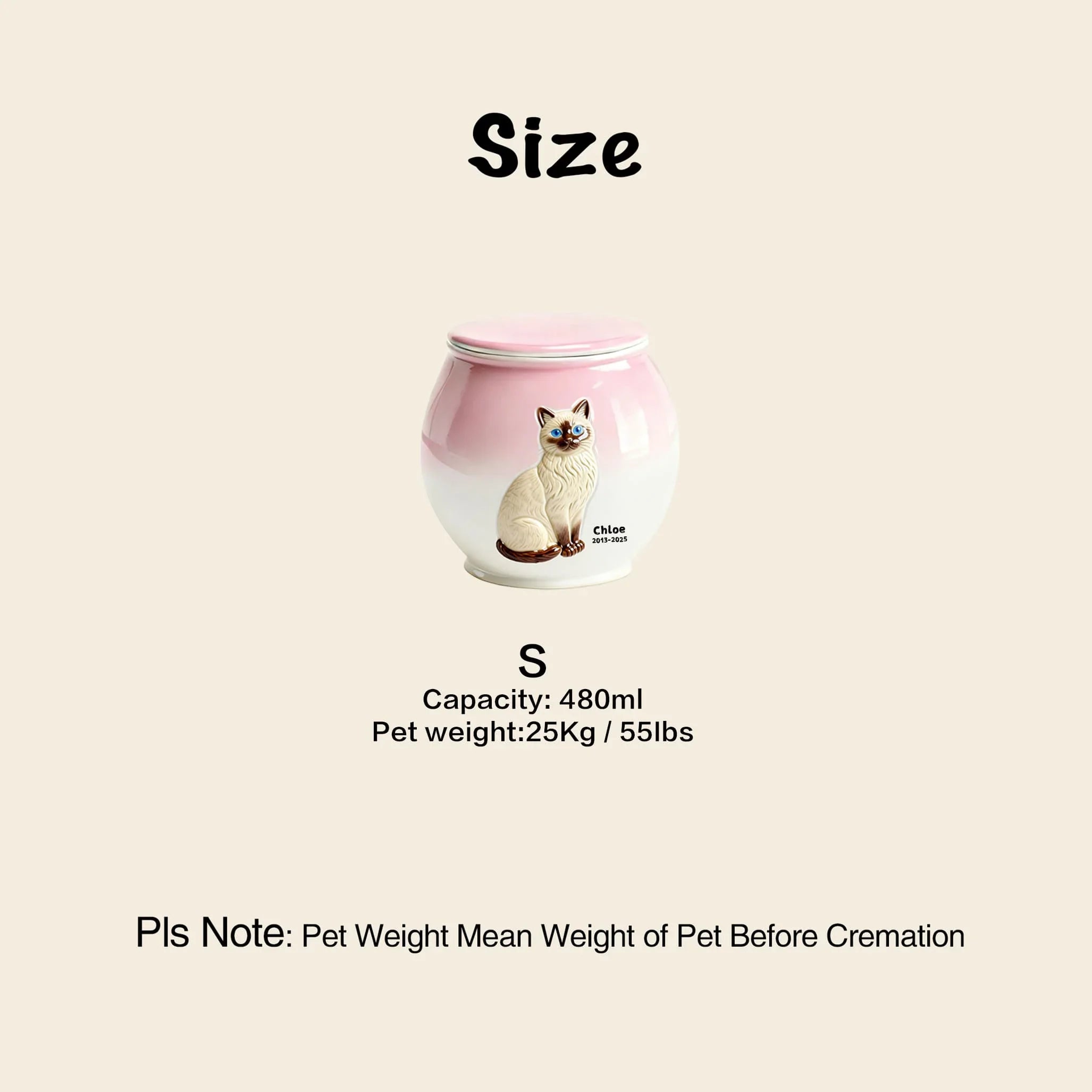Small Cat-Shaped Ceramic Urn, 55lbs Pet Urns for Cat Ashes,Cat Urns for Ashes Animal Urns for Ashe Pet Cremation Urn