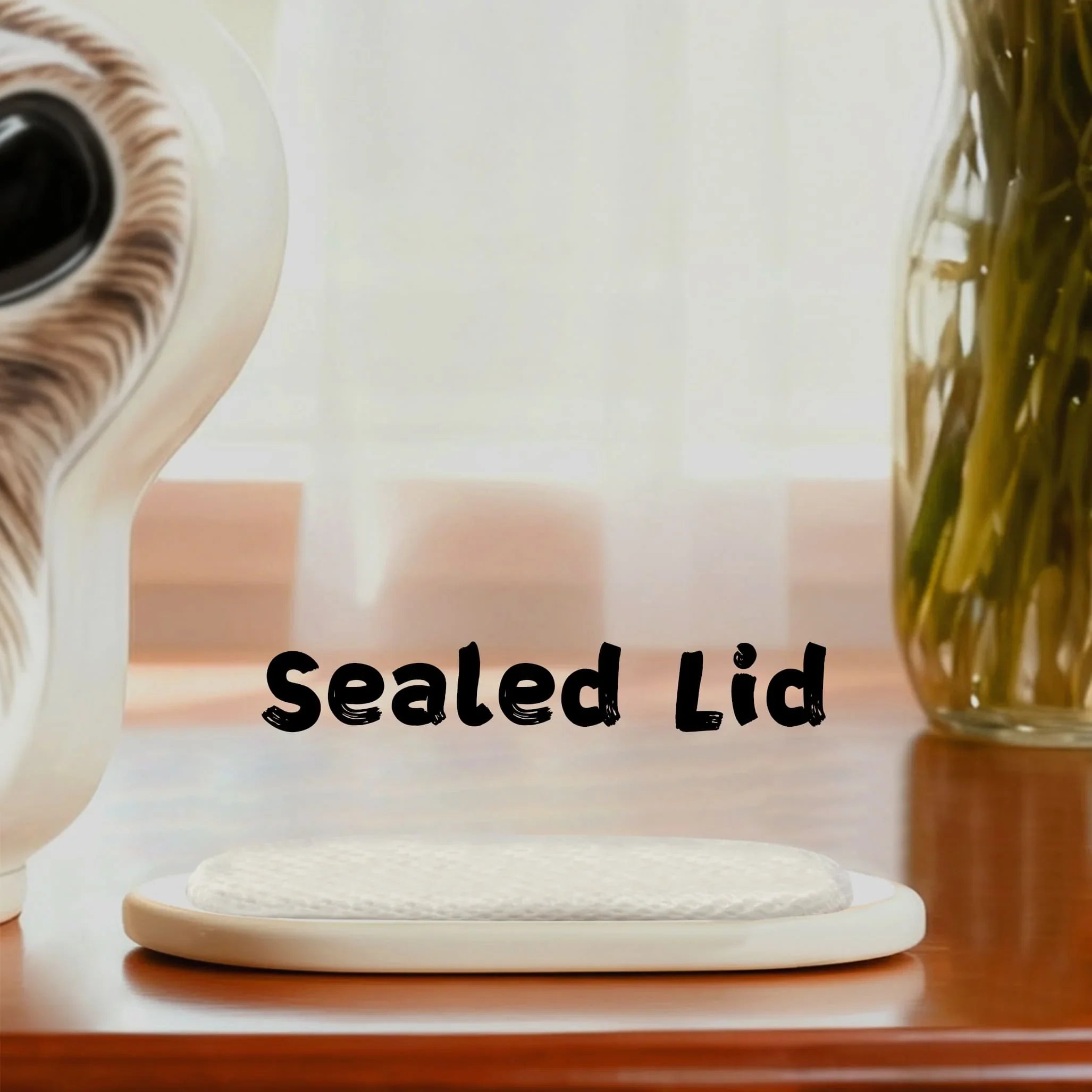 Custom Cat Urn - Paw Print Shape with Engraved Name & Pet Fur Pattern | Personalized Feline Memorial Jar