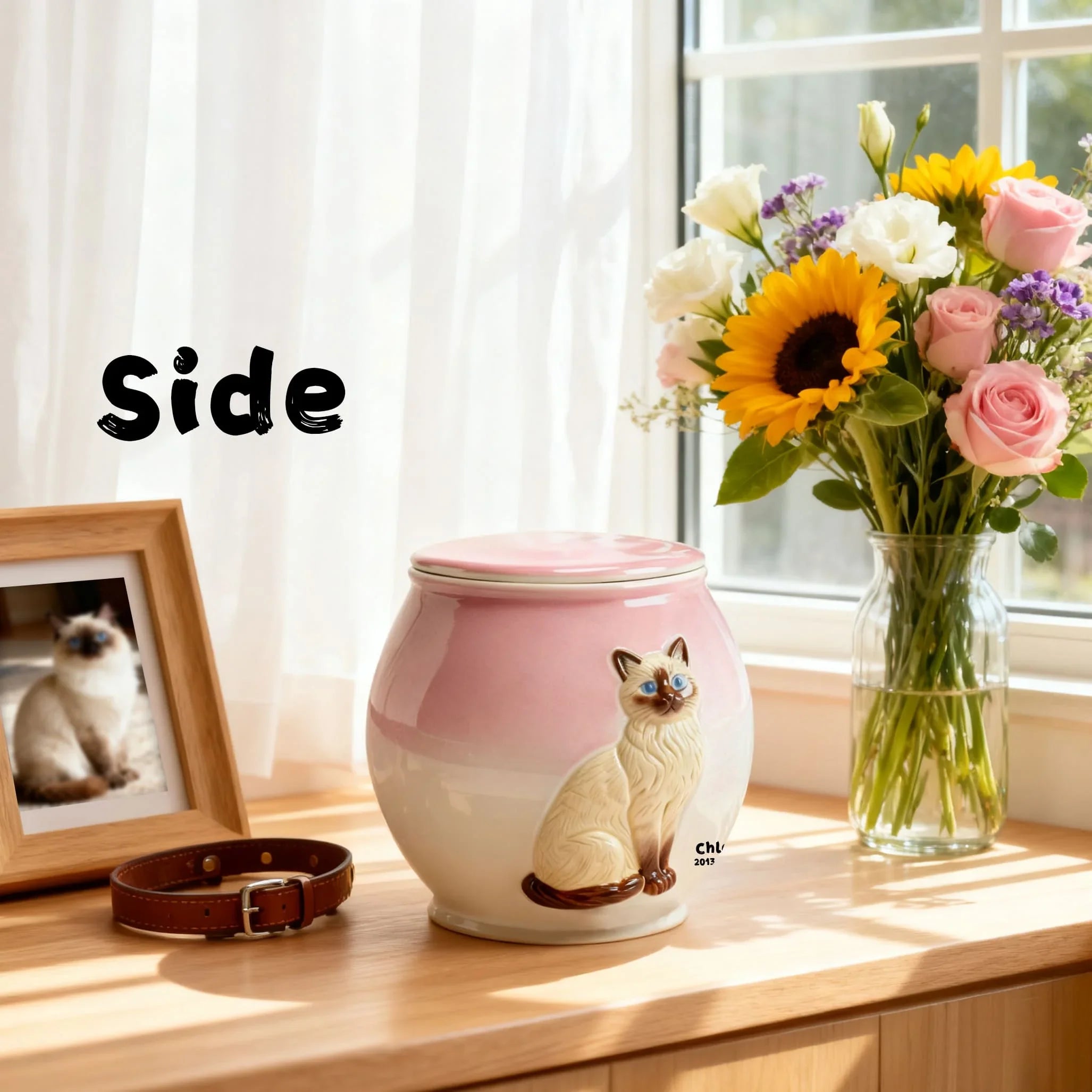 Small Cat-Shaped Ceramic Urn, 55lbs Pet Urns for Cat Ashes,Cat Urns for Ashes Animal Urns for Ashe Pet Cremation Urn