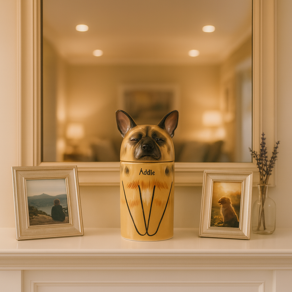 Custom Ceramic Dog Ashes Urn Pet Keepsake Memorial