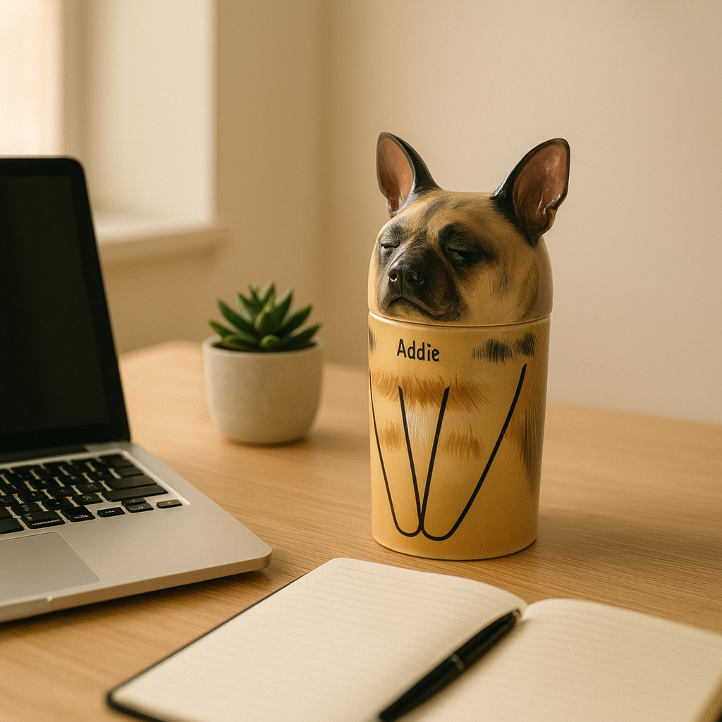 Custom Ceramic Dog Ashes Urn Pet Keepsake Memorial