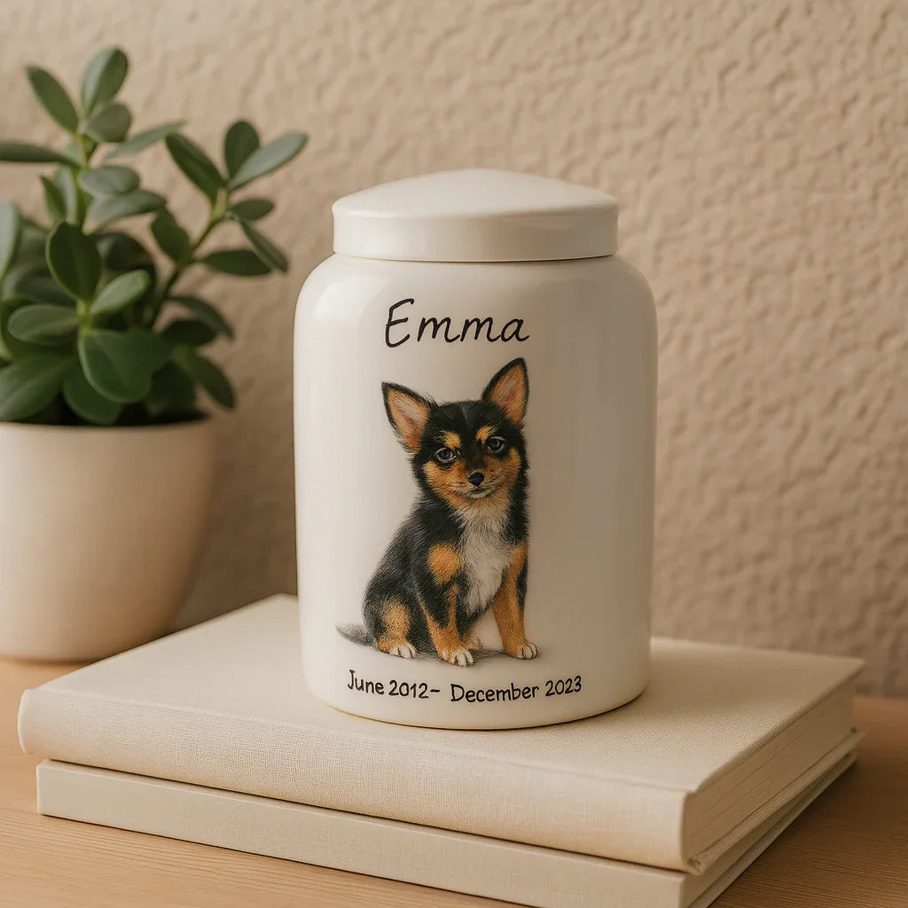 Personalized Pet Ceramic Keepsake Urn Custom Memorial Gift