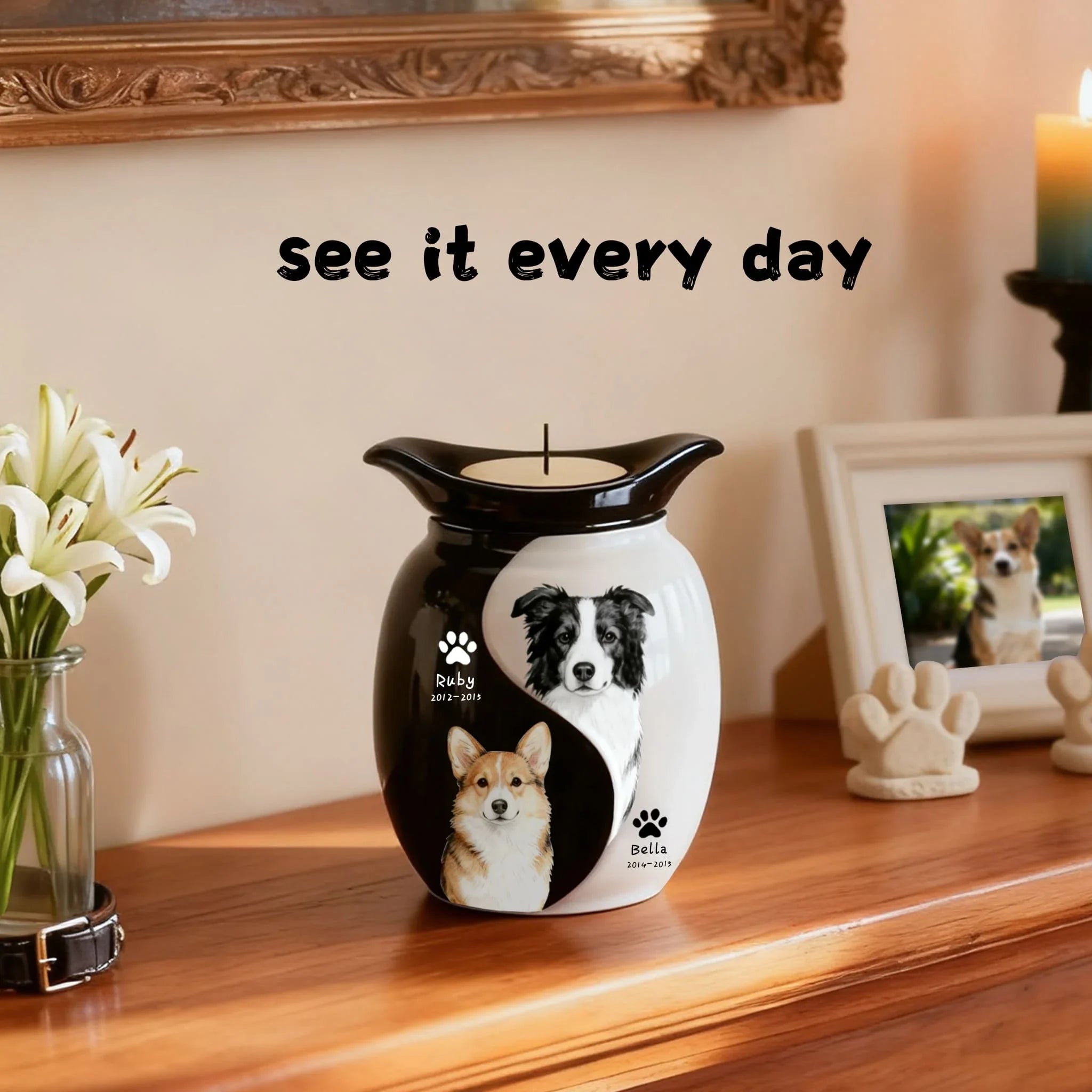 Custom Dog Urn for Ashes – For Two Pets