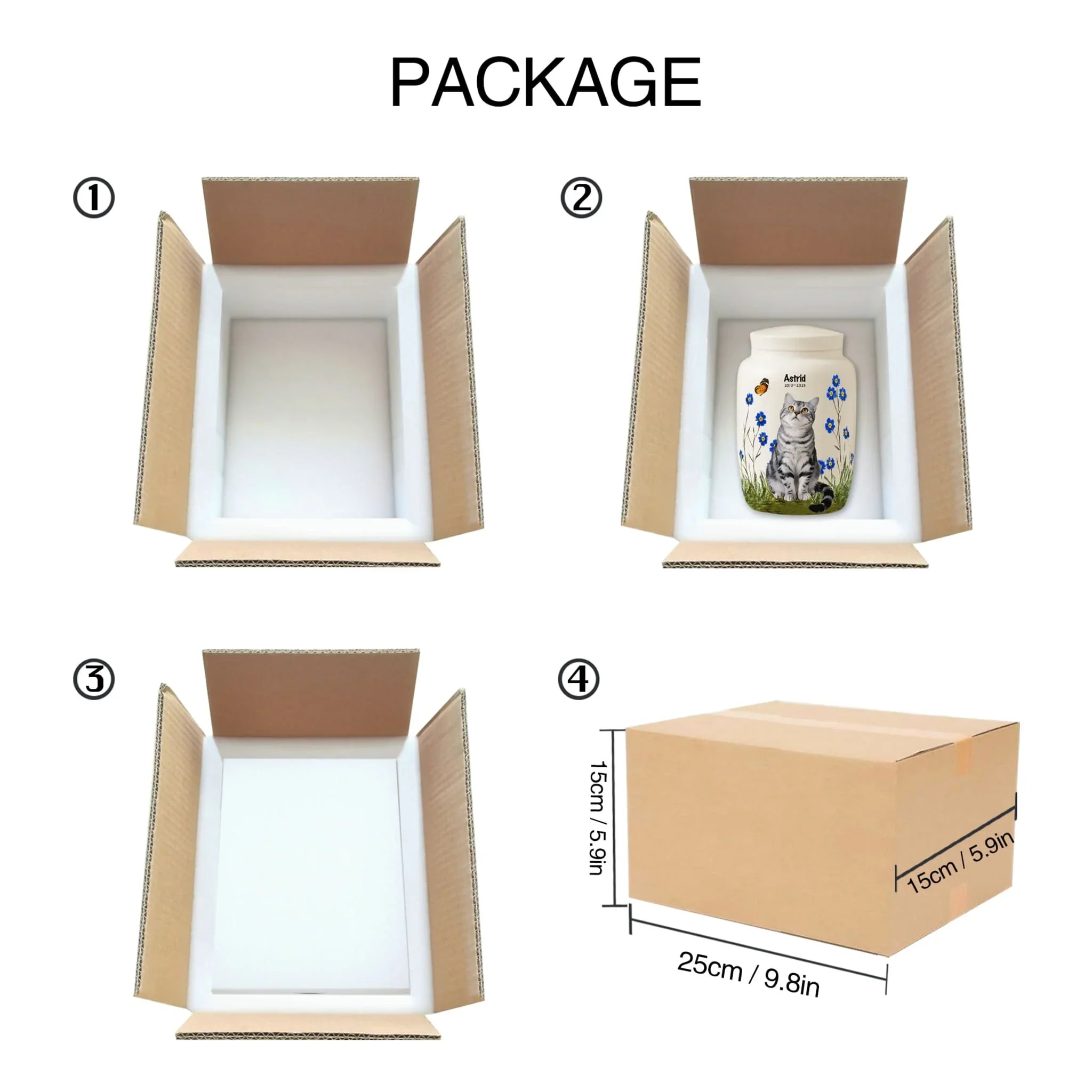 Ceramic Pet Urn for Dogs and Cats – Cremation Memorial Keepsake