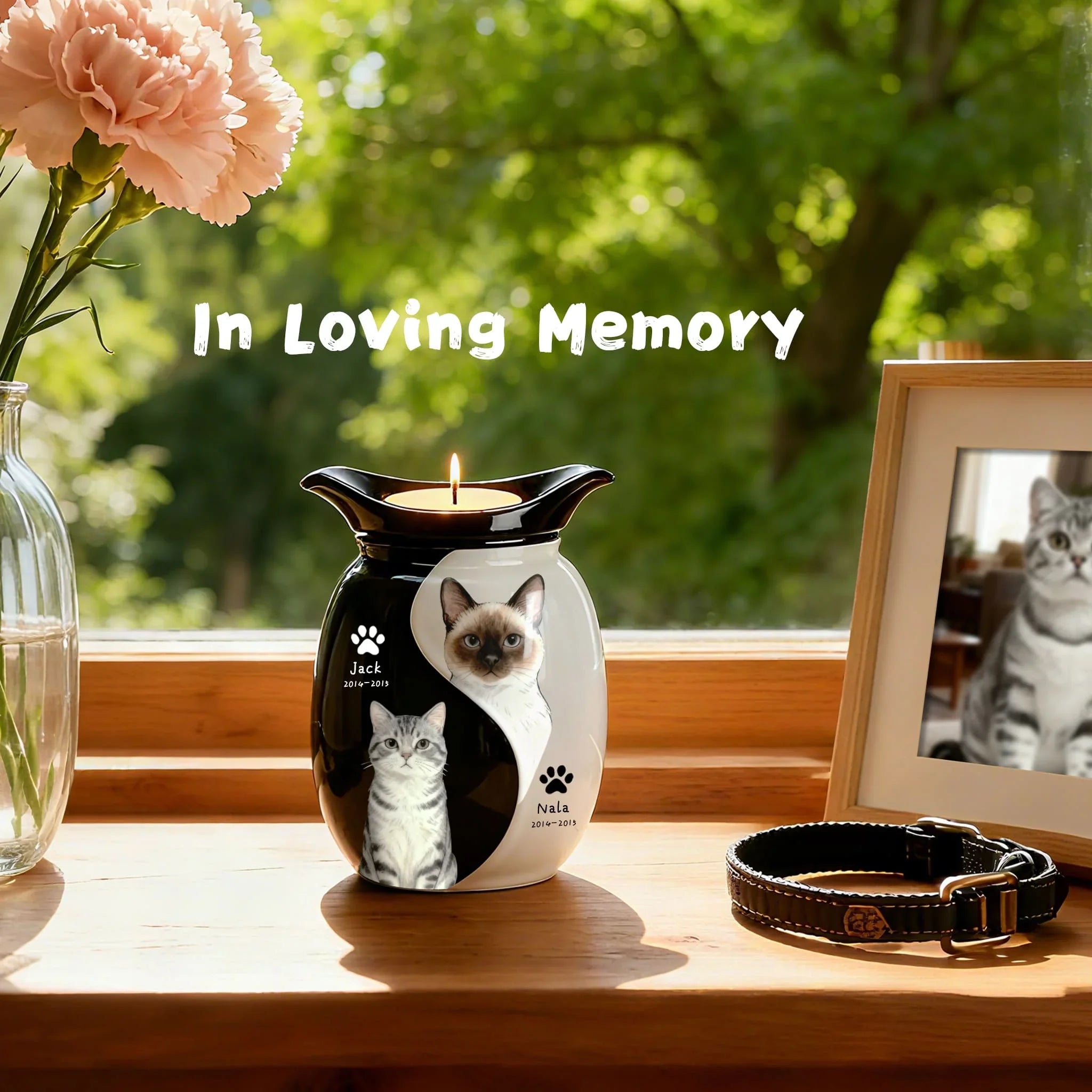 Custom Dog Urn for Ashes – For Two Pets