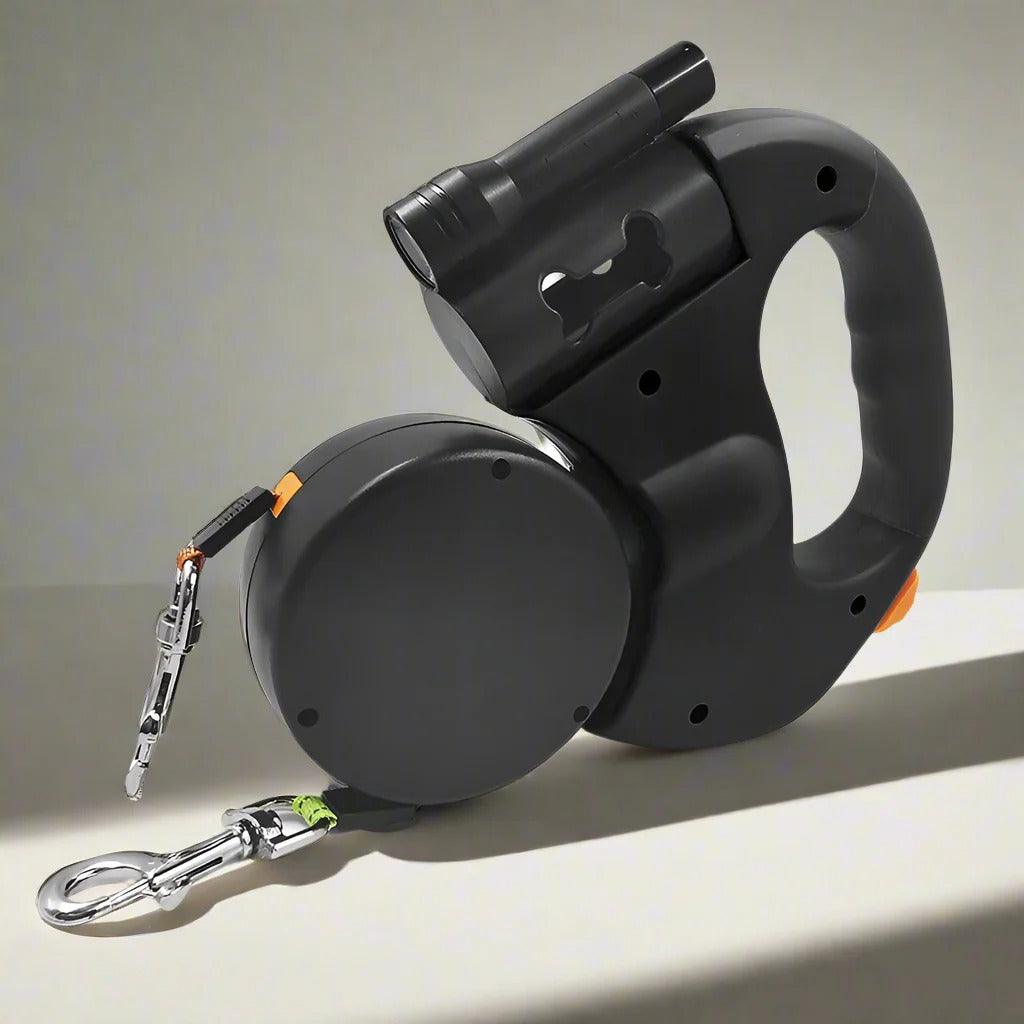 Dog leash, tangle-free leash, 360° rotating leash, one-to-two leash