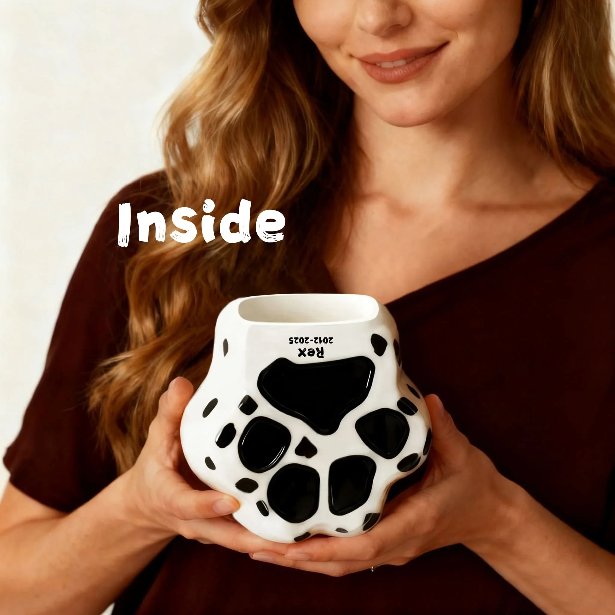 Custom Dog Urn with Personalized Paw Print - Beagle Memorial Jar to Cherish Your Pet’s Memory