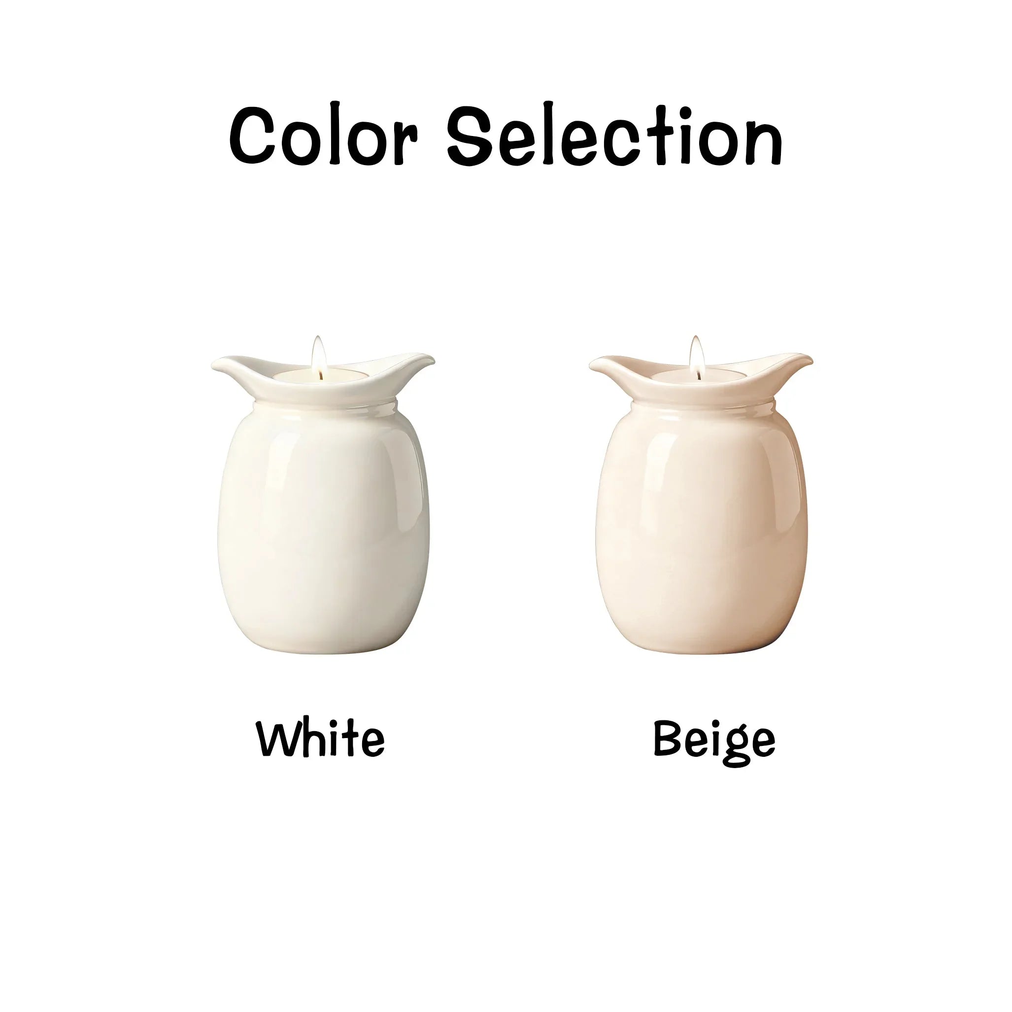 Dog Urn with Candle – Personalized Ceramic Memorial Urn for Pet Ashes, Custom Name & Dates