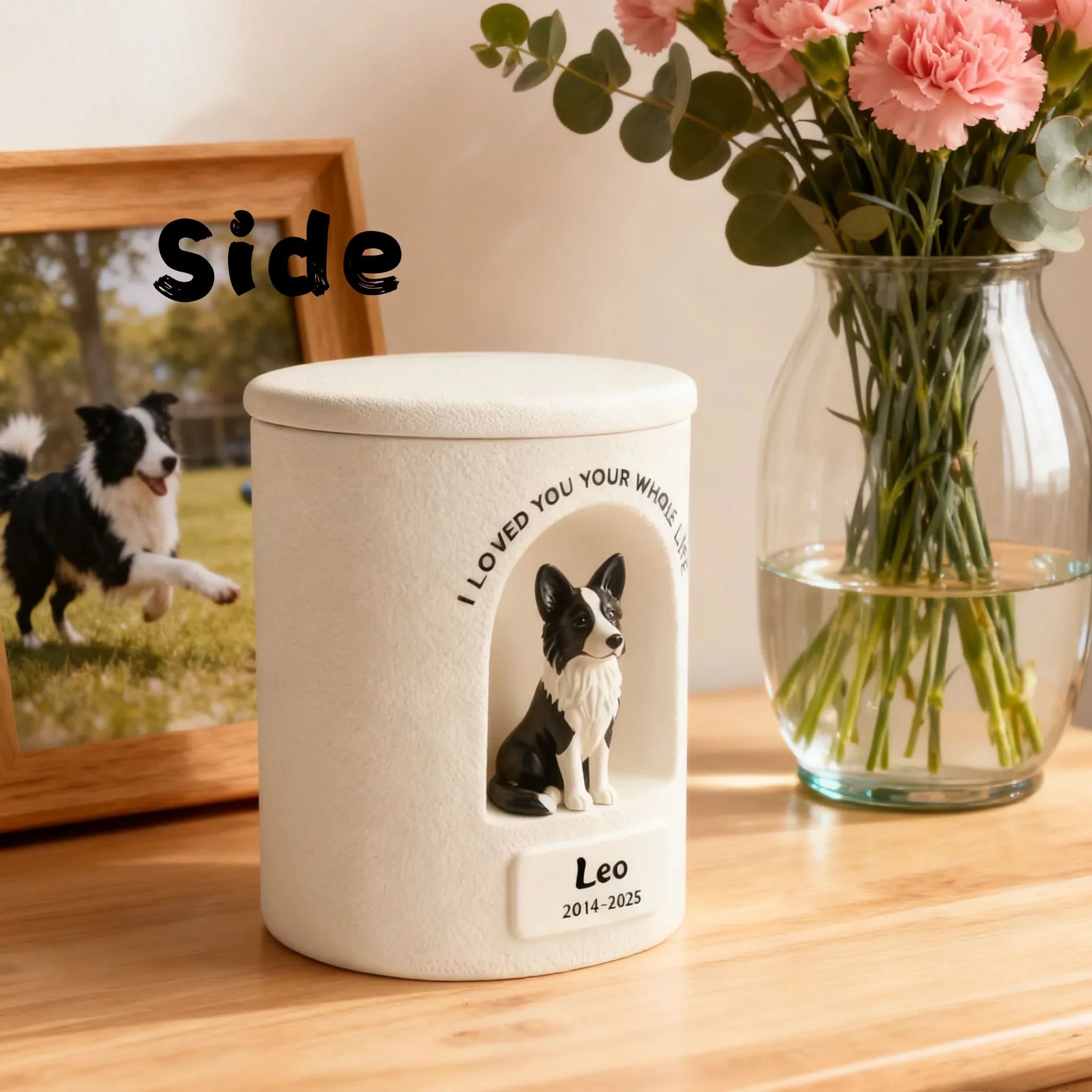 Luxury Ceramic Personalized Dog Urn - Hand-Painted Fine Art Cat & Dog Ashes Keepsakes, Made to Order