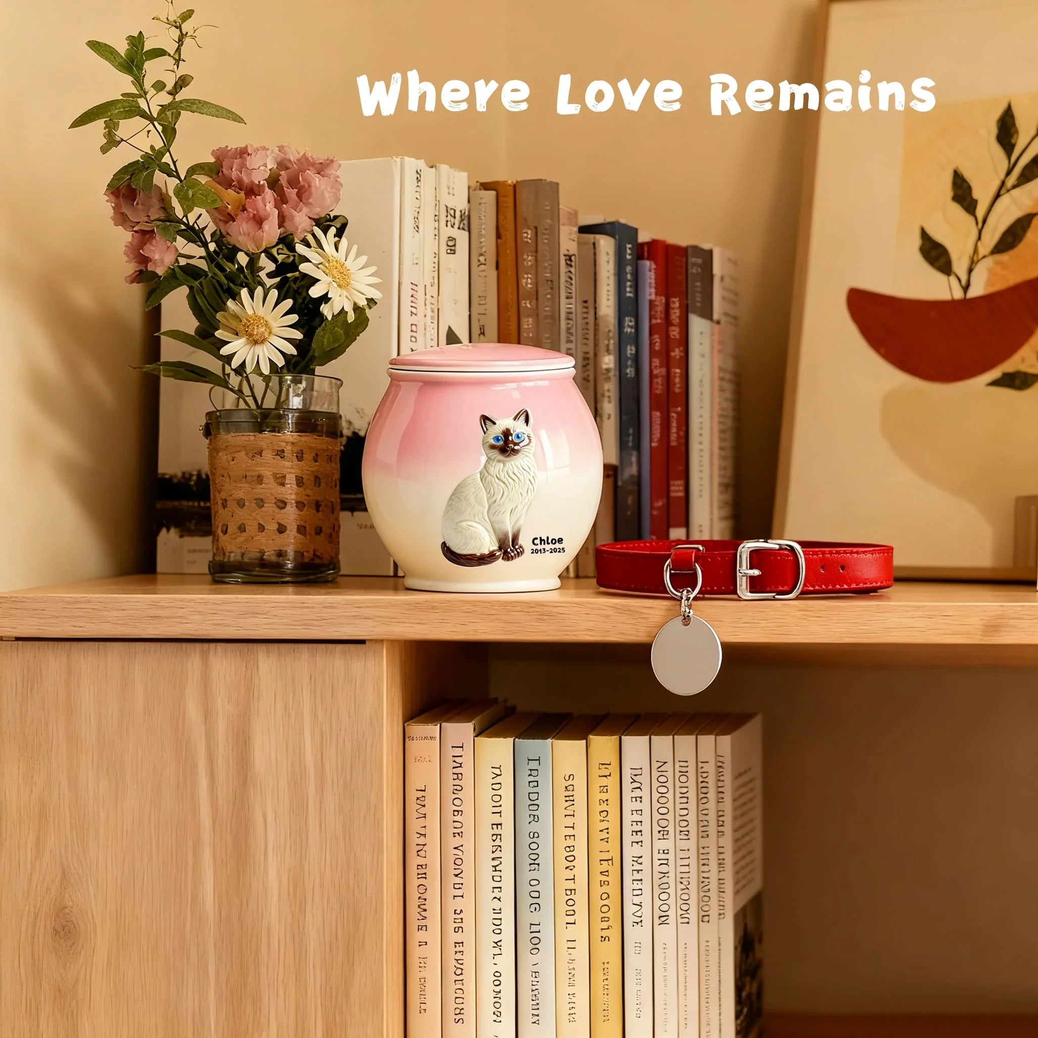 Small Cat-Shaped Ceramic Urn, 55lbs Pet Urns for Cat Ashes,Cat Urns for Ashes Animal Urns for Ashe Pet Cremation Urn