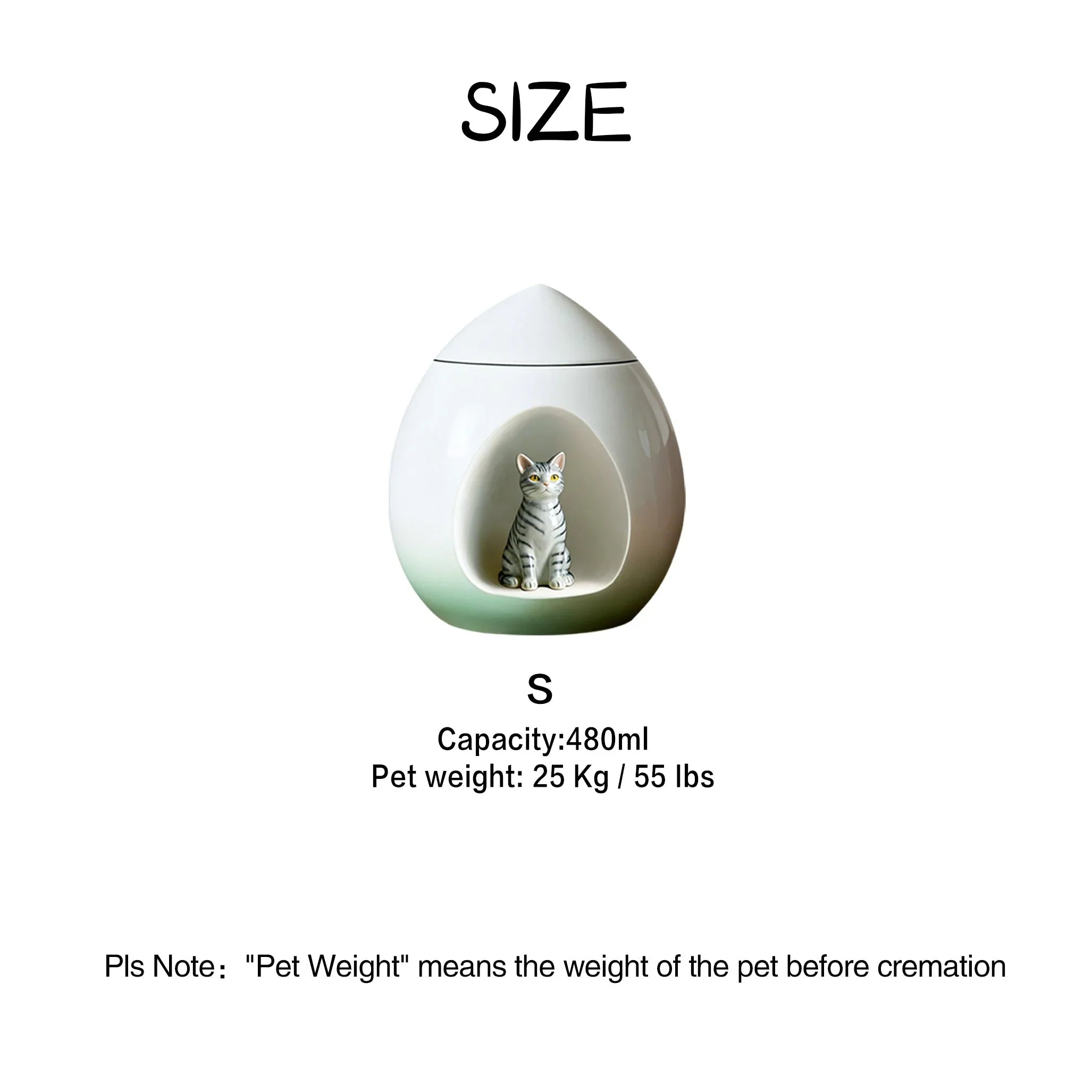 Personalized Cat Urn for Ashes – Handmade Custom Portrait Memorial with Name, A Loving Pet Keepsake