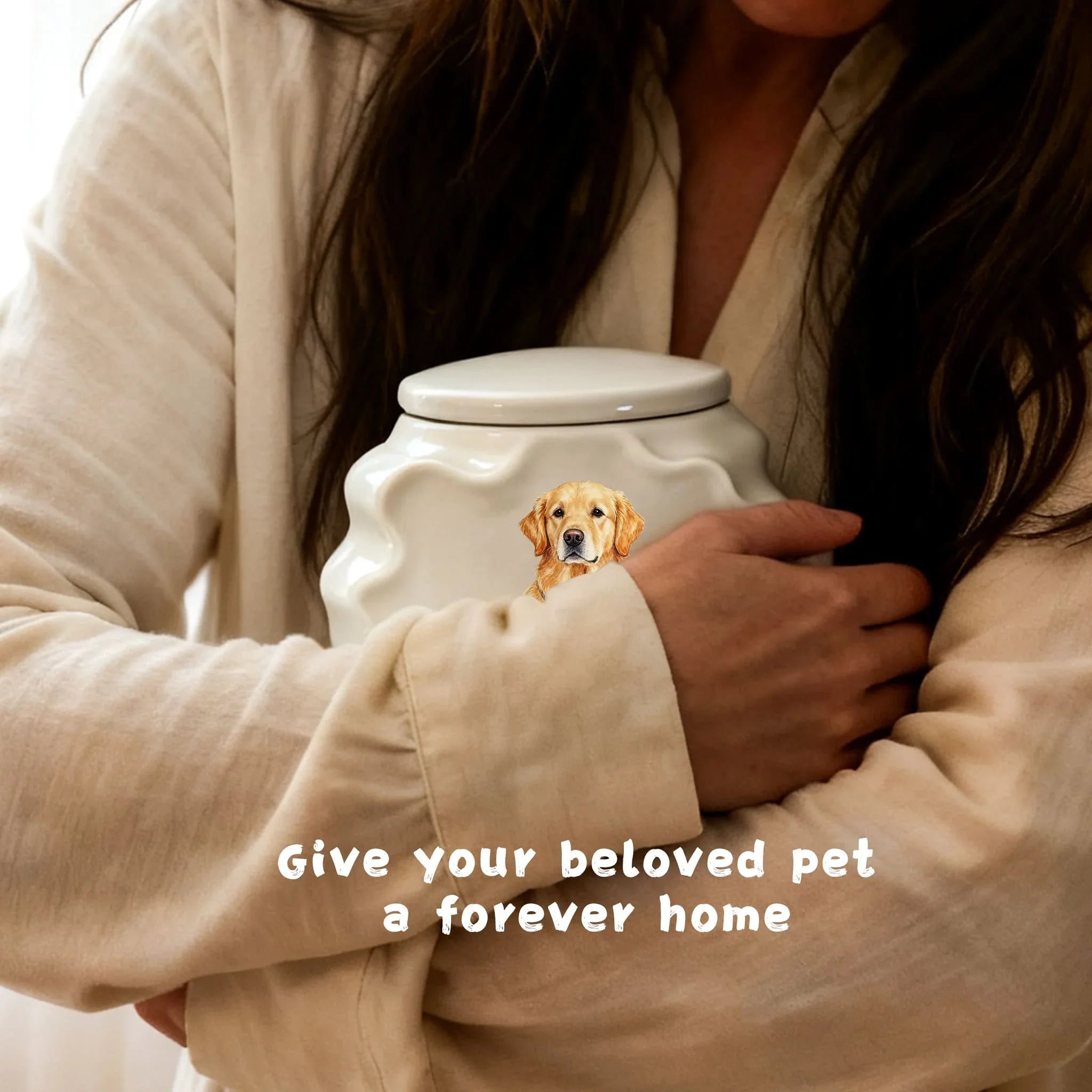 Handmade Pet Memorial Cat Urn – Custom Ceramic Ashes Keepsake for Dogs & Cats