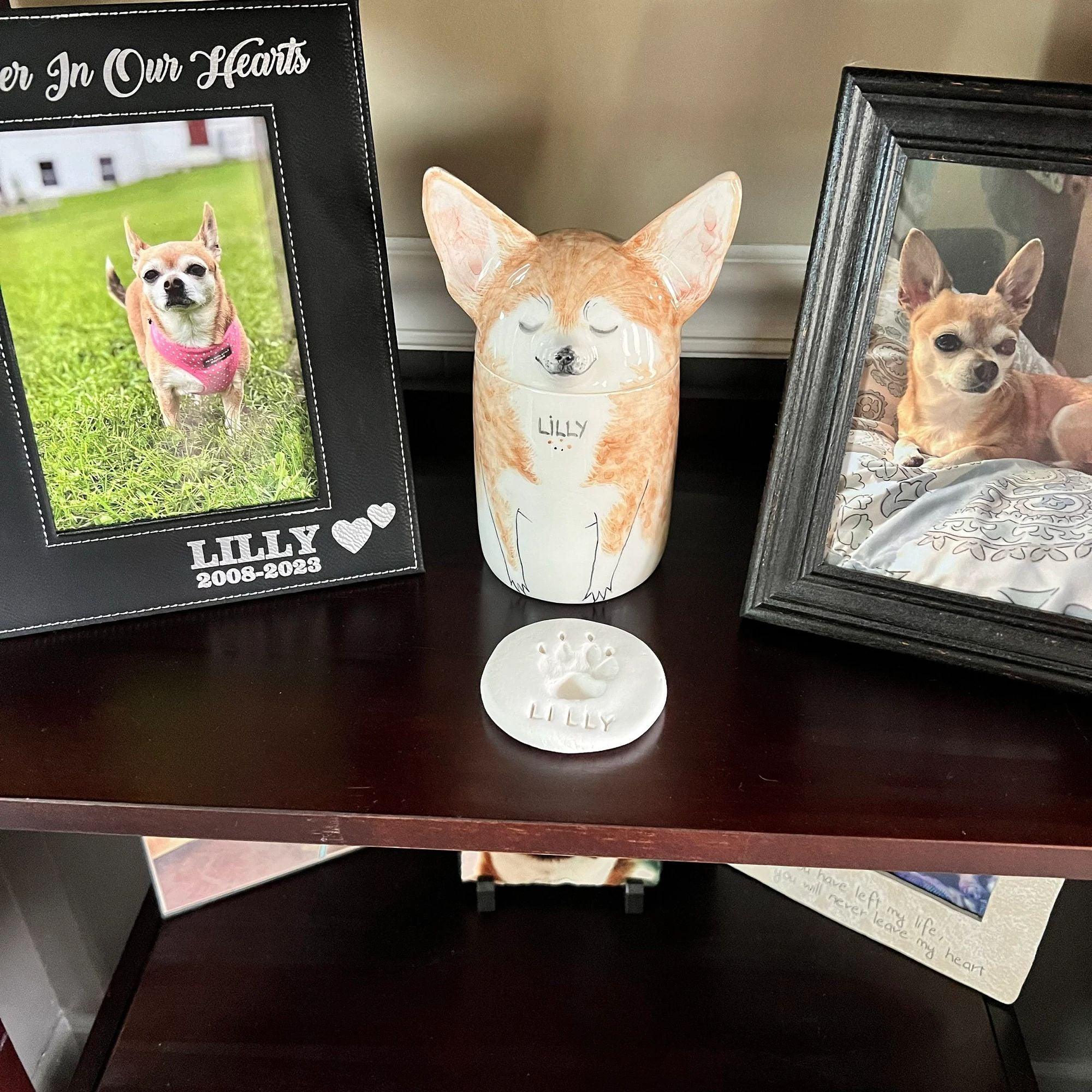 100% customized unique handmade ceramic dog urn|Home decor Pet decorations| Pet ornaments - elysianpet
