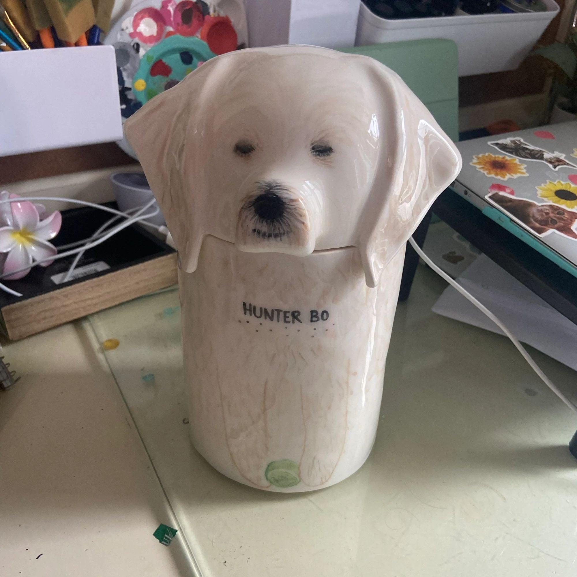 100% customized unique handmade ceramic dog urn|Home decor Pet decorations| Pet ornaments - elysianpet