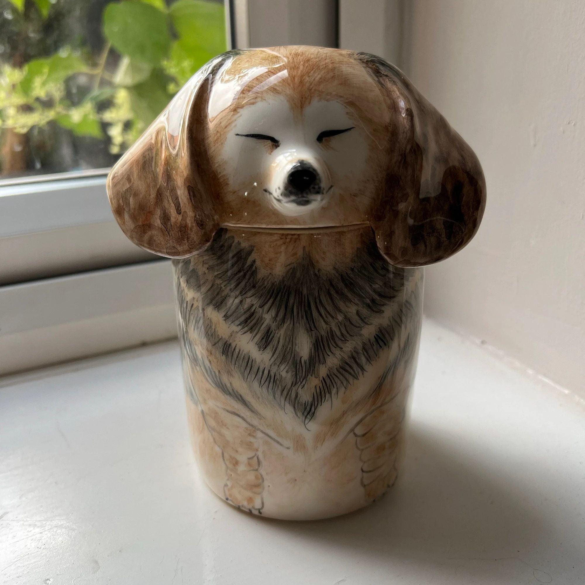 100% customized unique handmade ceramic dog urn|Home decor Pet decorations| Pet ornaments - elysianpet