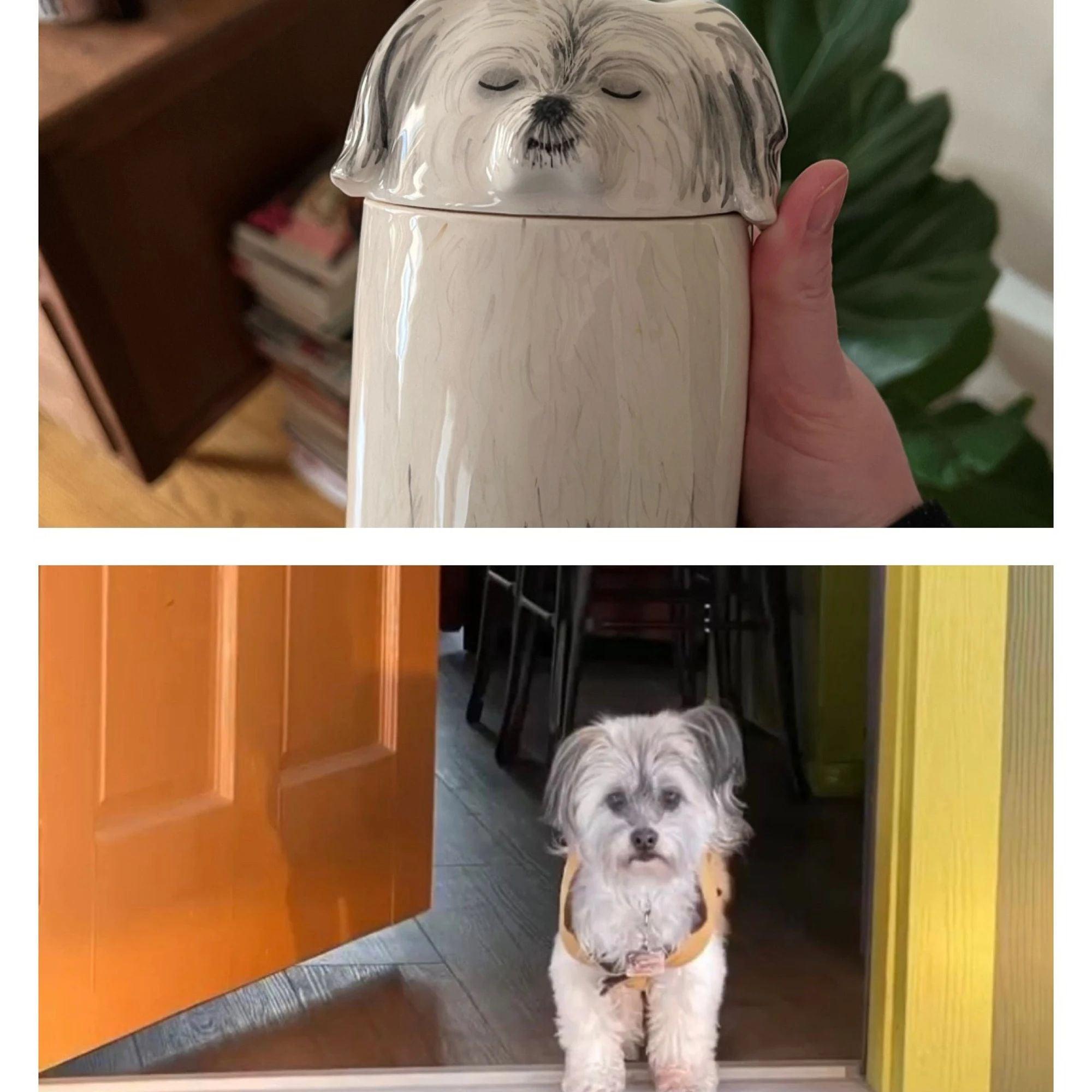 100% customized unique handmade ceramic dog urn|Home decor Pet decorations| Pet ornaments - elysianpet