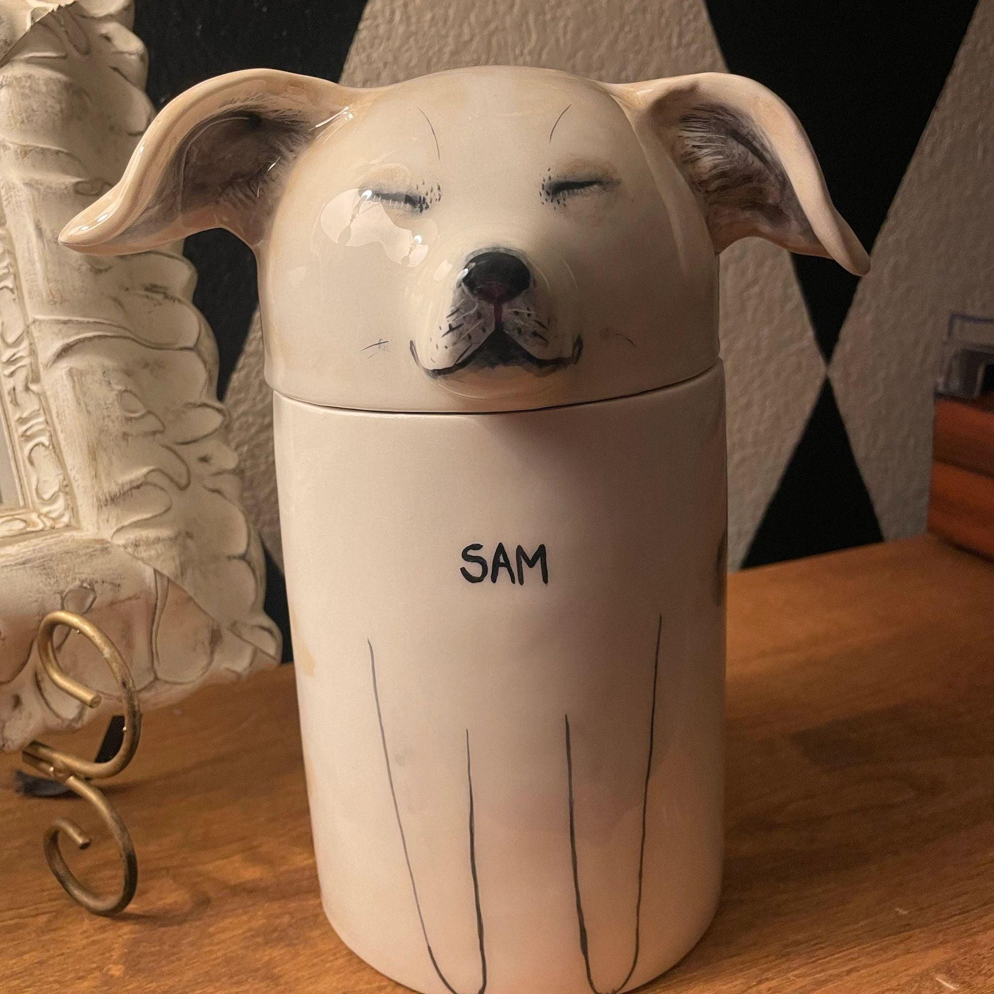 100% customized unique handmade ceramic dog urn|Home decor Pet decorations| Pet ornaments - elysianpet