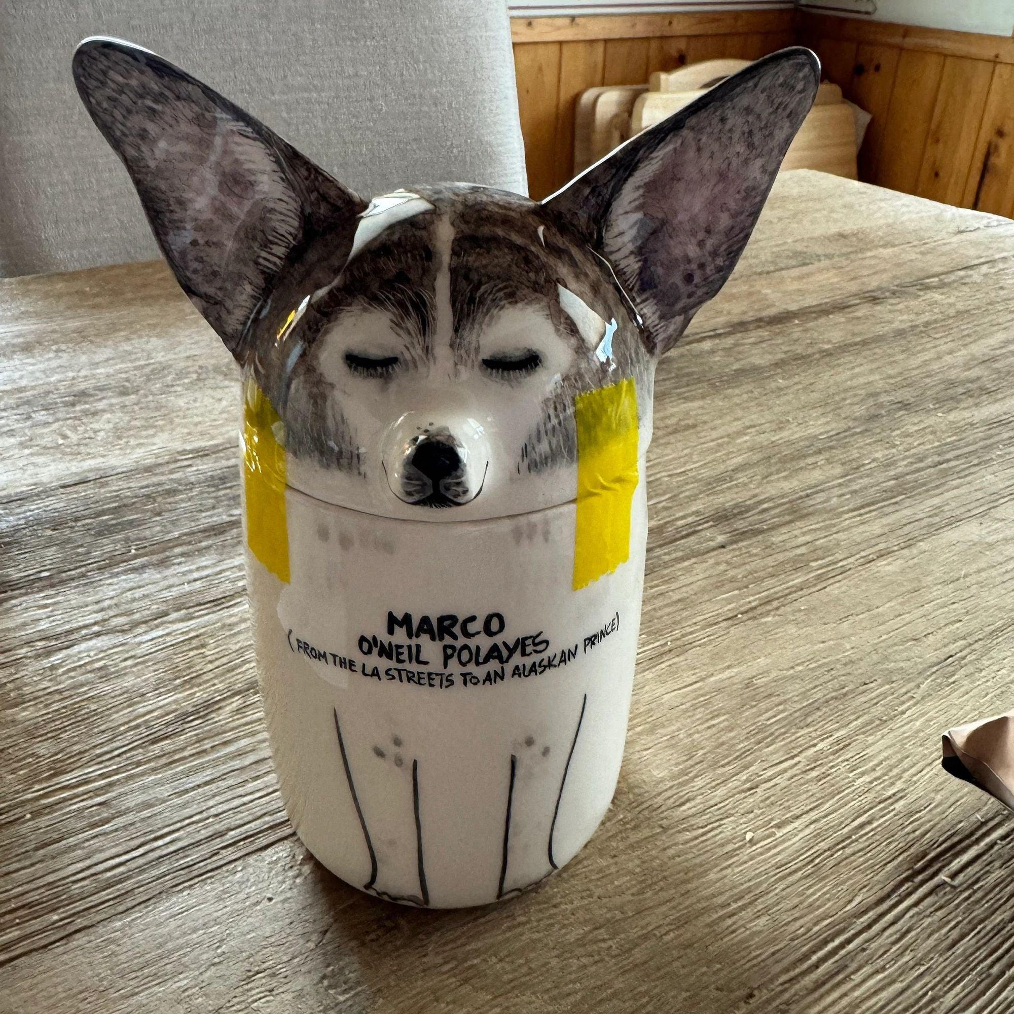 100% customized unique handmade ceramic dog urn|Home decor Pet decorations| Pet ornaments - elysianpet