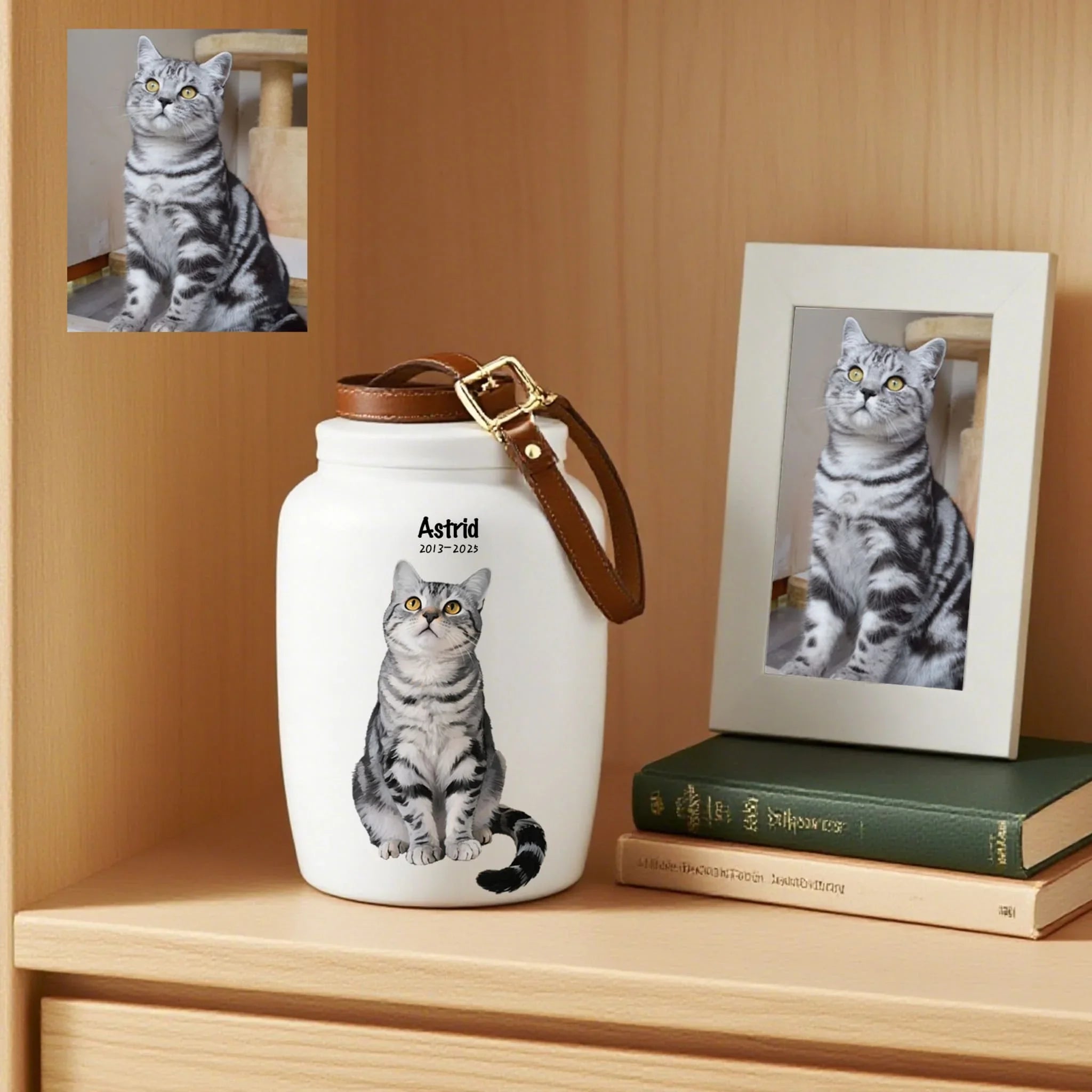 Ceramic Pet Urn for Dogs and Cats – Cremation Memorial Keepsake