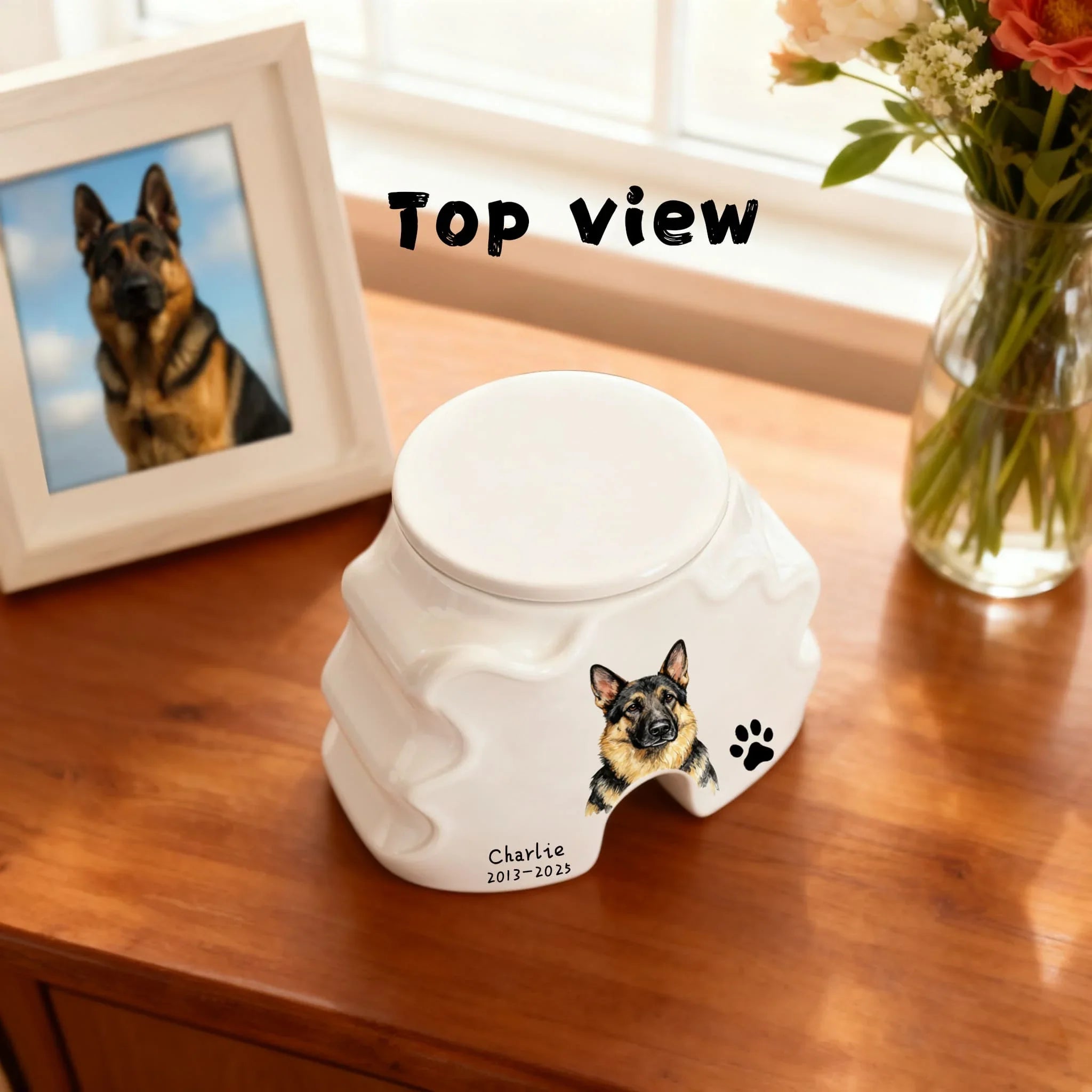 Handmade Pet Memorial Cat Urn – Custom Ceramic Ashes Keepsake for Dogs & Cats