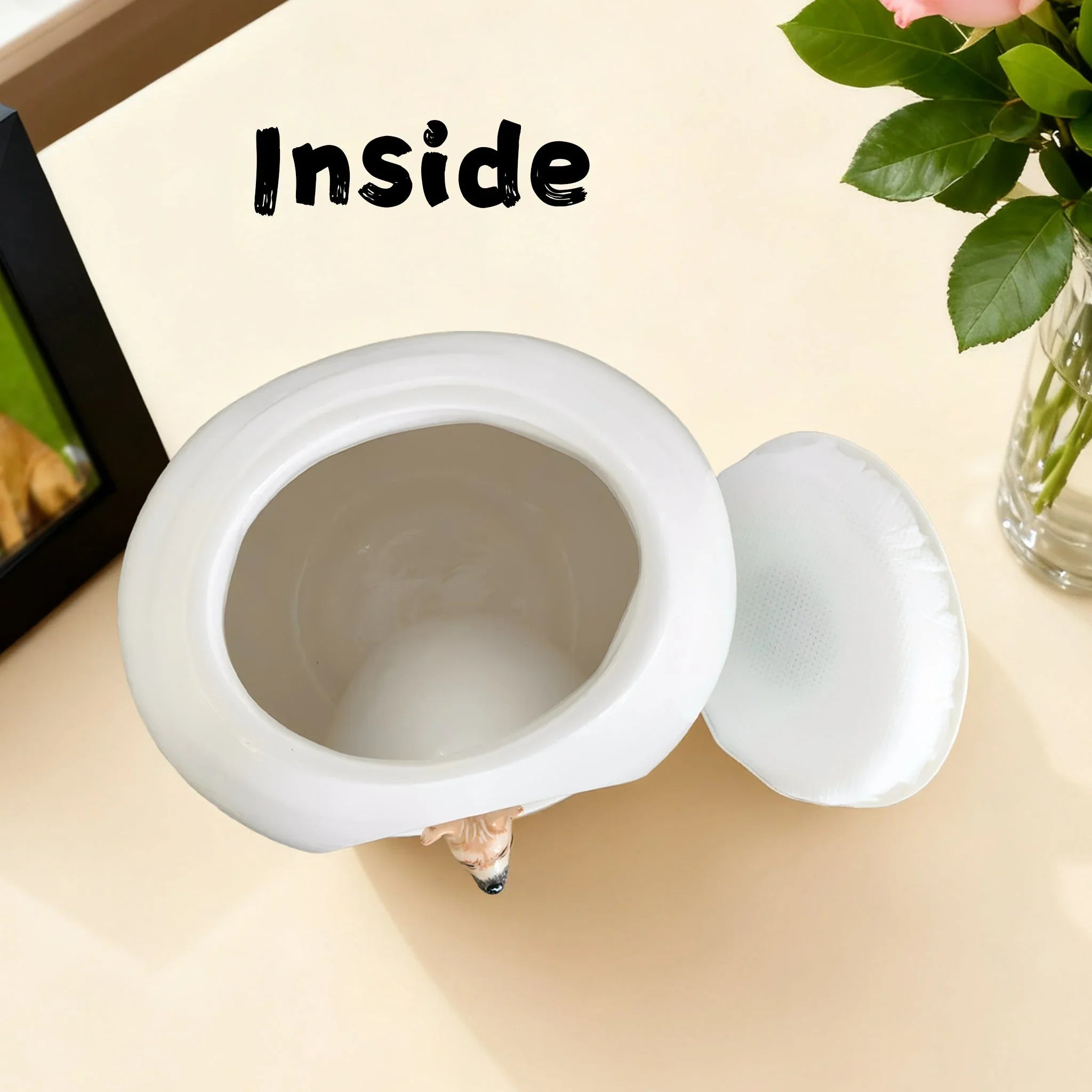 Personalized Ceramic Pet Urns – Lifelike Cat/Dog Portrait, Name & Date | Pet Loss Gift