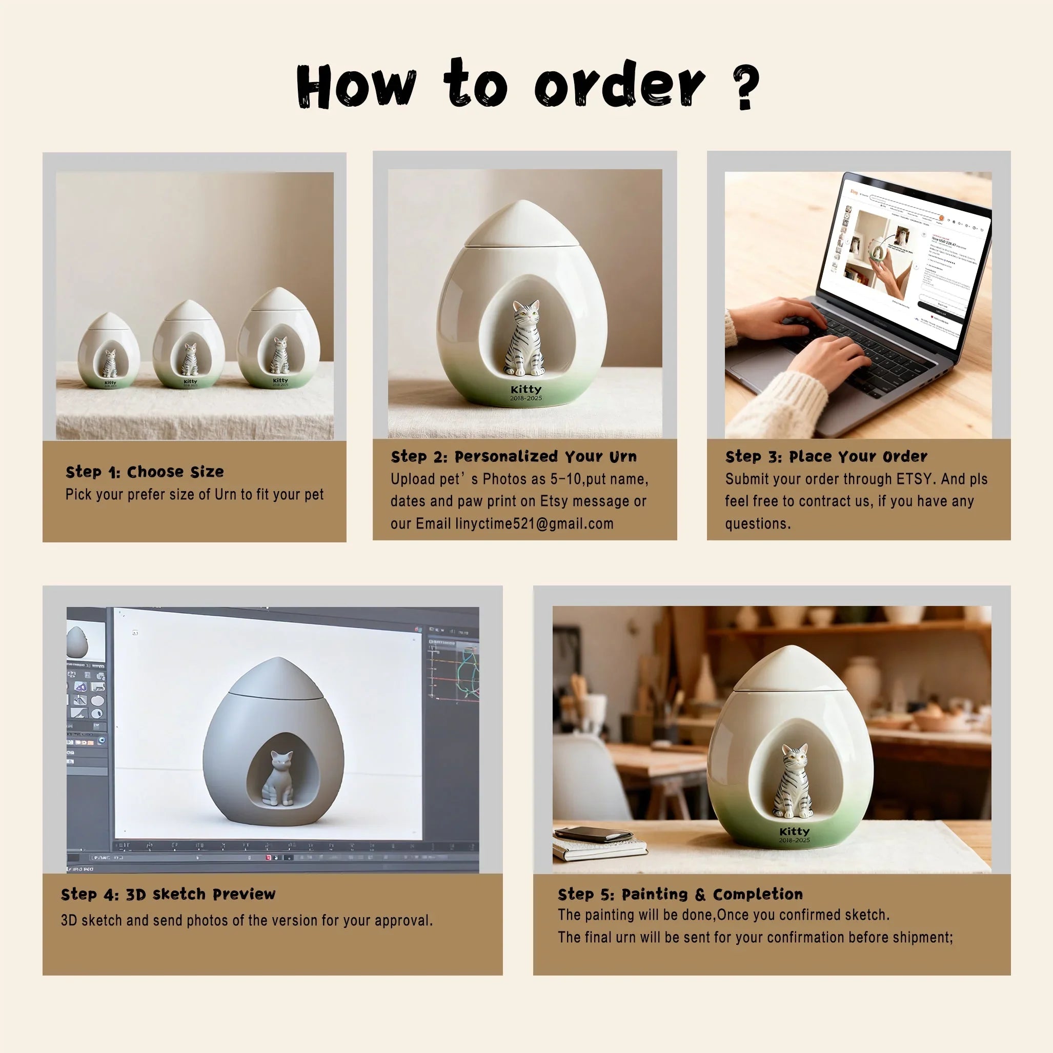 Personalized ceramic keepsakes, handcrafted pet memorials