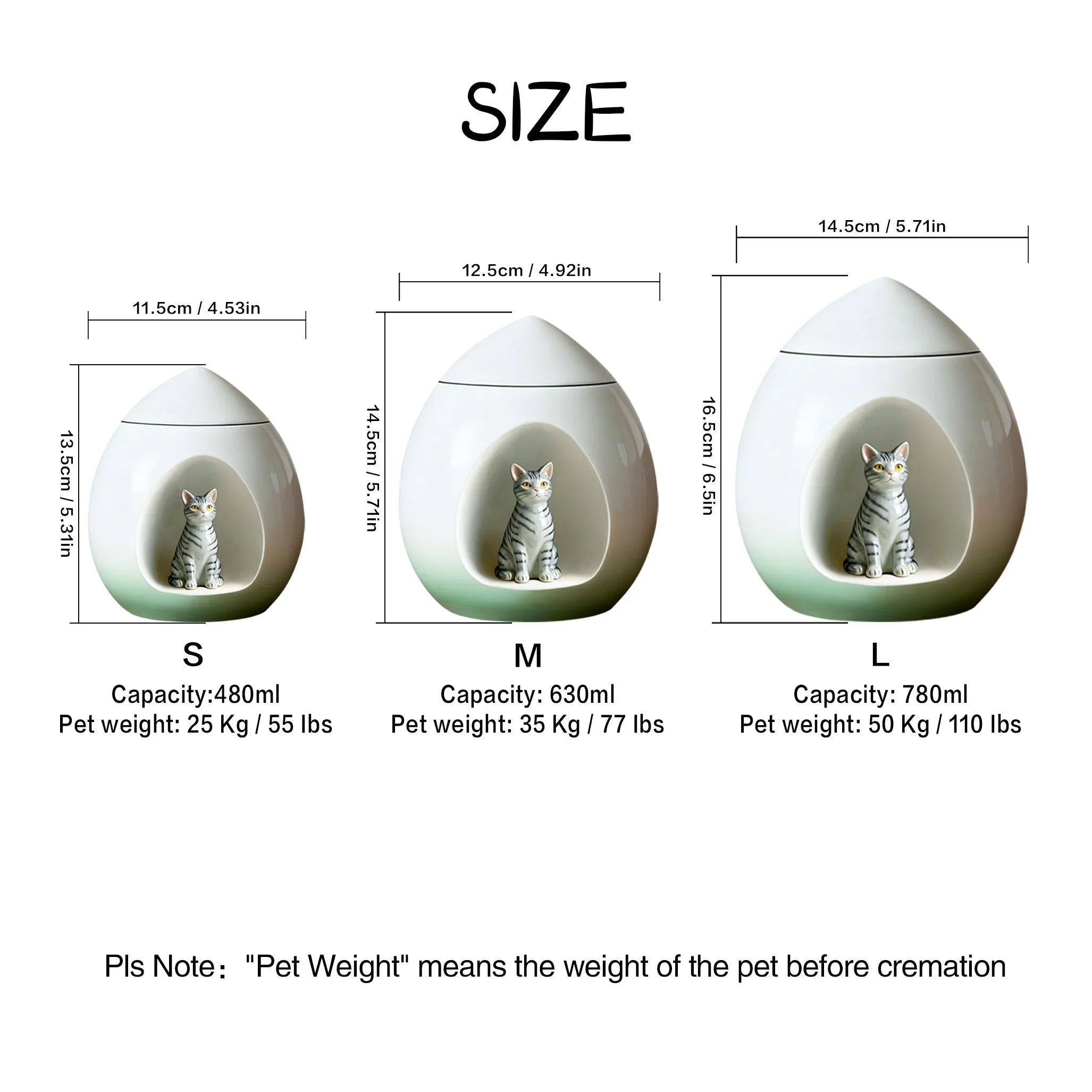 Personalized Ceramic Pet Urns – Lifelike Cat/Dog Portrait, Name & Date | Pet Loss Gift