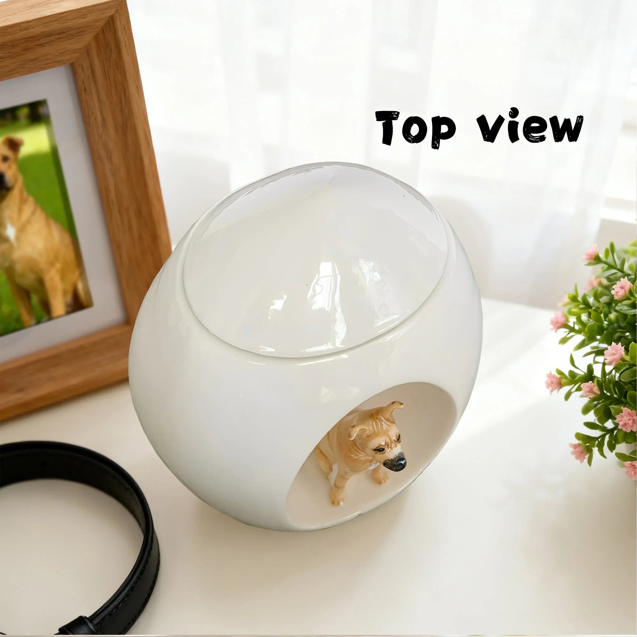 Personalized Ceramic Pet Urns – Lifelike Cat/Dog Portrait, Name & Date | Pet Loss Gift