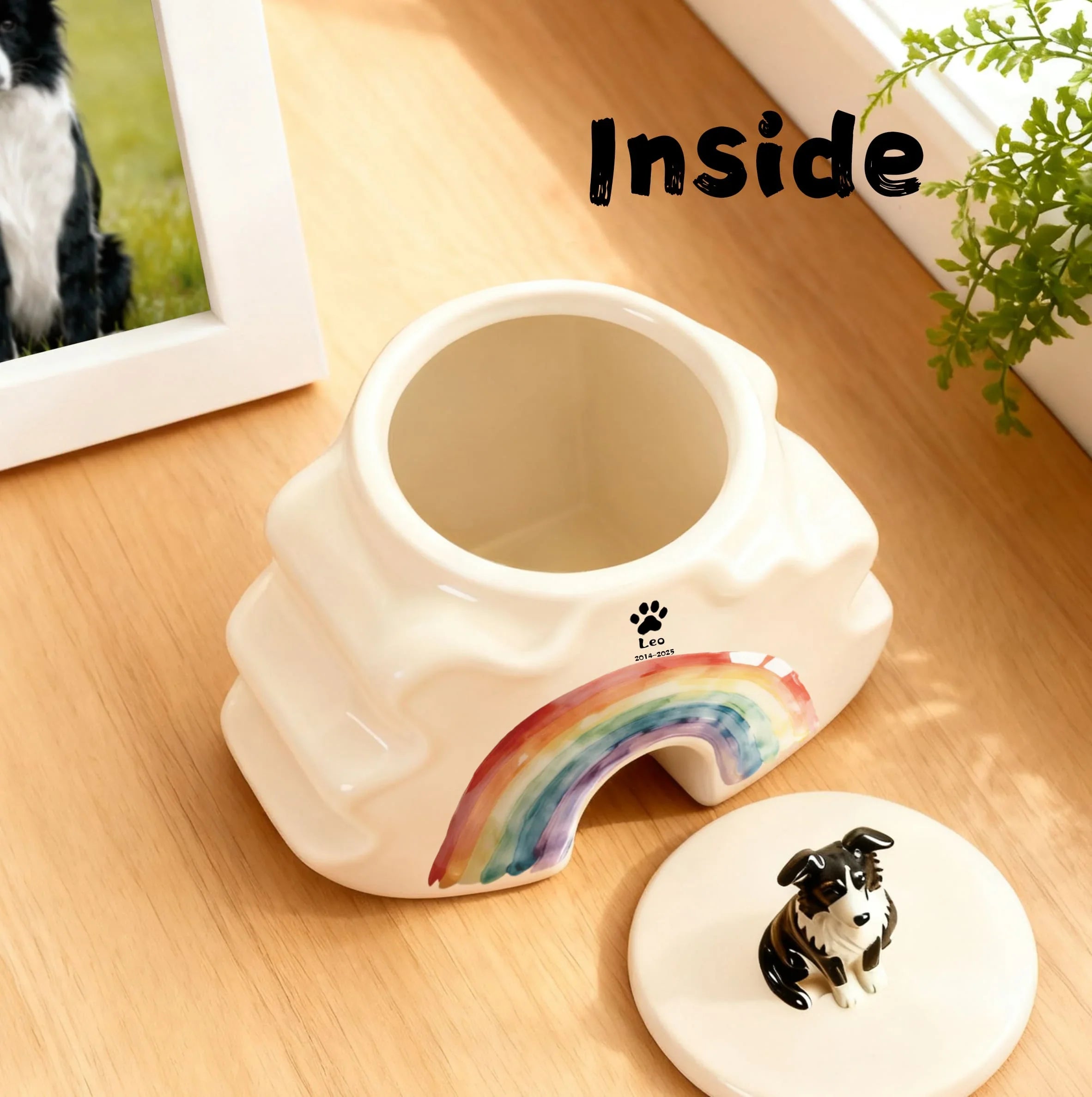 Custom Dog Urns for Ashes with Paw Print, Name & Date — Handcrafted Memorials